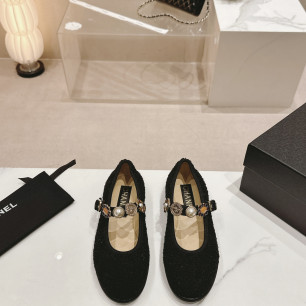 샤넬 Mary Janes 플랫 슈즈