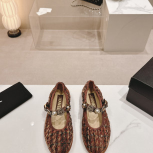 샤넬 Mary Janes 플랫 슈즈