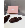 미우미우 24ss leather logo 뮬 샌들