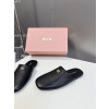 미우미우 24ss leather logo 뮬 샌들